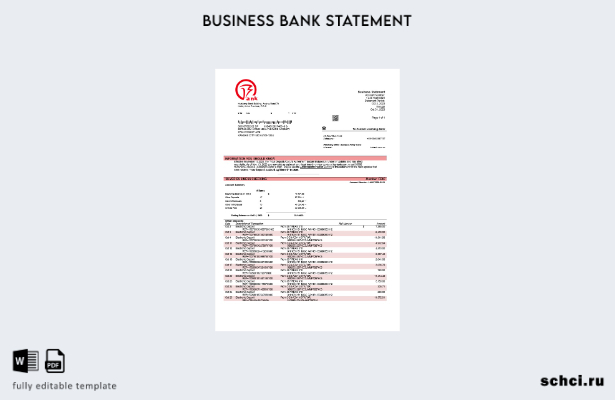 цифровая загрузка выписки по фирменному счету Huishang Bank Шаблон в формате Wor